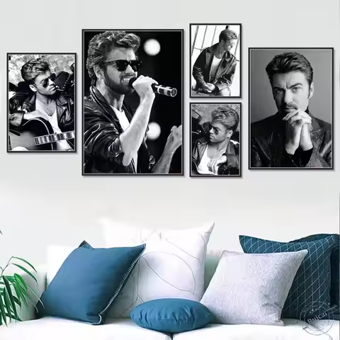 George Michael Poster Music Star Prints Wall Art Modern Canvas Painting Wall Pictures For Living Roo