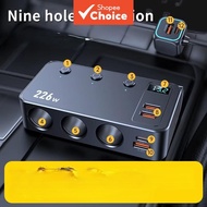 方案 B (多设备充电型 - 92字符): Universal 226W Car Power Adapter Splitter PD 35W Type C USB Voltage Display fo