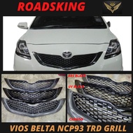 [ FREE LOGO ] TOYOTA VIOS BELTA NCP93 2007~2012 CARBON GLOSSY BLACK FRONT BUMPER GRILL