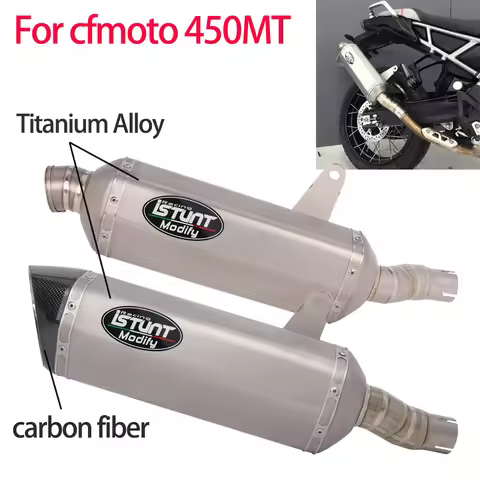 Slip On For CF-MOTO 450MT 2024 2025 Motorcycle Exhaust Systems Pipe Escape Muffler with Baffle MT450