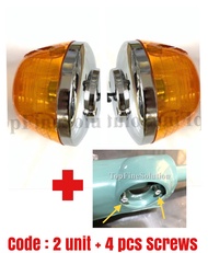 Honda C70 C86 C65 C50 Honda Front Signal Plastic/Alloy (Pair) - 33450-046751XW
