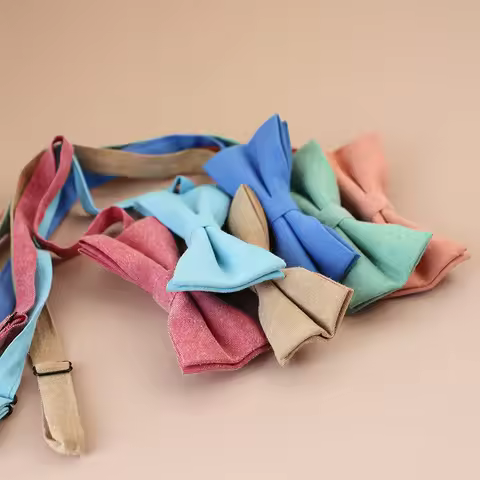 New Cotton Bow tie Kids Bow ties Boy Girls Bow knot Adult Solid Color Bow Ties Cravats Party Bowties