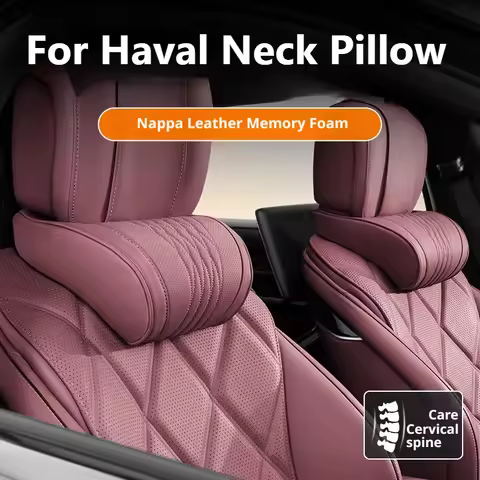 Luxury Memory Foam Nappa Leather Car Lumbar Support For Haval H6 H6 GT Jolion Jolion Pro H5 H9 Dargo
