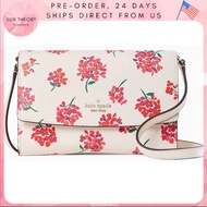 Pre-order: Kate Spade Perry Floral Leather Crossbody In Fresh Peach Multi KB689