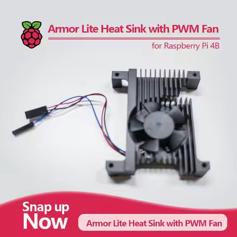 Armor Lite Heat Sink with PWM Fan for Raspberry Pi 4B