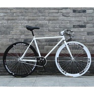 &lt;&lt;พร้อมส่ง&gt;&gt;  FIXEDGEAR จักรยานฟิกเกียร์ เสือหมอบ ล้อ 26 นิ้ว ขอบ 40 มิล เฟรมเหล็ก ขนาดยาง 700 x 23 c รห10262