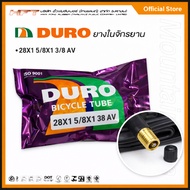 DURO Bicycle Inner Tube Size 28x1 5/8 x 1 3/8 AV Valve (Schrader) For 28 Inch Wheels