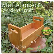 Multipurpose storage box Carrier 41x20x20cm multi-purpose wooden basket