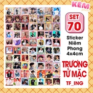 SET of 70 sealed stickers TF TRUONG TU WEAR - ZHANG ZI MO - TF FAMILY - Cut out - 4x4cm stickers jus