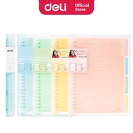Deli Loose Leaf Binder Notebook Transparent Cover Aesthetic Colorful Refillable DNA Series A5/B5 120