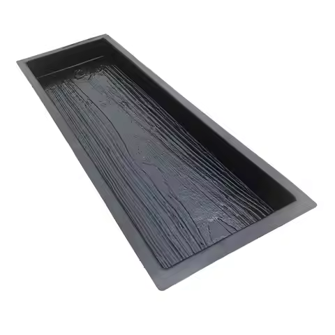Imitation Wood Grain Plastic Garden Lawn DIY Path Maker Paving Mold Brick Mould, 60 x 19 x 5cm, Blac