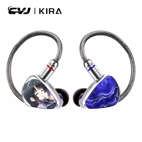 CVJ KIRA In Ear Monitors 10mm Dynamic Driver Earphones Strand Silver-Plated Braided HIFI IEM Cable 3