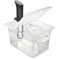 EVERIE Sous Vide Container 12 Quart EVC-12 with Collapsible Hinged Lid Compatible with Anova Nano or