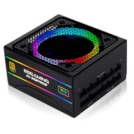 ESGAMING Power Supply 750W, 80+ Gold Certified, Fully Modular RGB Power Supply, ATX 12V Active PFC S