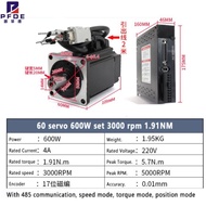 NEW Servo Motor 600W 1.91n.m  AC Servo Motor Drive Kit 3000rpm 60 Flange driver + 17-bit magnetic en