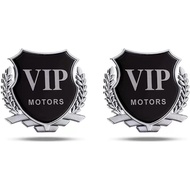 Set/2Pcs 3D VIP Emblem for Car, VIP Car Side Fender Rear Trunk Badge Emblem, VIP Sticker Decals Auto