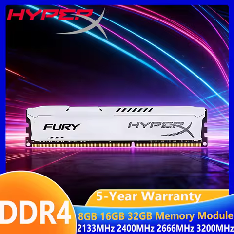 DDR4 Ram Memory 8GB 16GB 32GB 3600MHz HyperX Fury DDR4 3200MHz 2666MHz 2400MHz 2133MHz DRAM DIMM 288