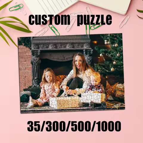 35/300/500/1000pcs Personalized Custom Photo Puzzle family photo Wooden/cardboard for Adults DIY Toy