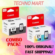 [SG Local Stock] COMBO PACK Original Canon PG47 PG 47 CL57 CL 57 Black Color Ink