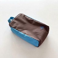 日本 & 深啡拼淺灘尼龍布 乒乓球拍 手提 收納袋