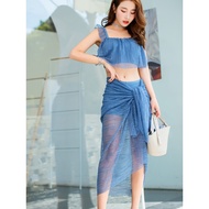 Feel bikini Swimsuit Solid Color Split bikini Three-Piece Set with Gathering Vietnam Dongsi Shawl La