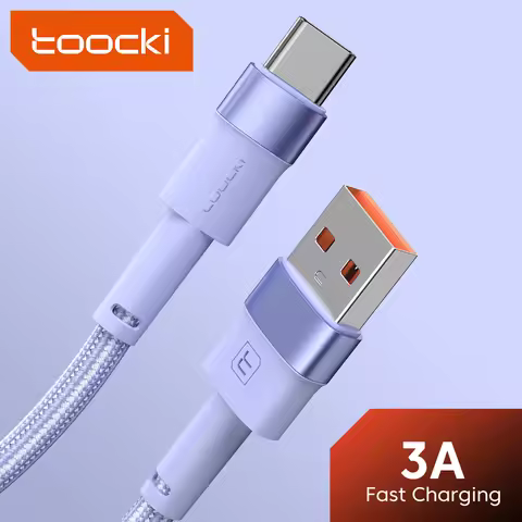 Toocki USB Type C Cable Fast Charging USB C Charger Cable For Huawei P40 Samsung Xiaomi POCO Phone C