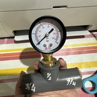 [READY ITEM] 10 bar manometer water pump pressure Test with Tee manometer 3/ 4" pvc Quality
