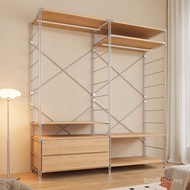 Home Mori Wood Combination Floor Hanger Furniture Bedroom Wardrobe Open Hanger Open Wardrobe Japanes