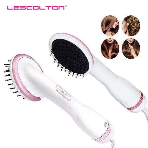 Lescolton One Step Hair Dryer Multifunctional Air Paddle Styling Brush Negative Ion Generator Comb H