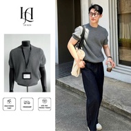 Men's Short Sleeve T-shirt Knitted Style Soft Material Regular Fit L&A CLOTHING - A2065