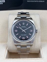 二手 USED  ROLEX 勞力士 OYSTER PERPETUAL 116000 黑色 亂碼 粉紅字 淨錶 WATCH ONLY