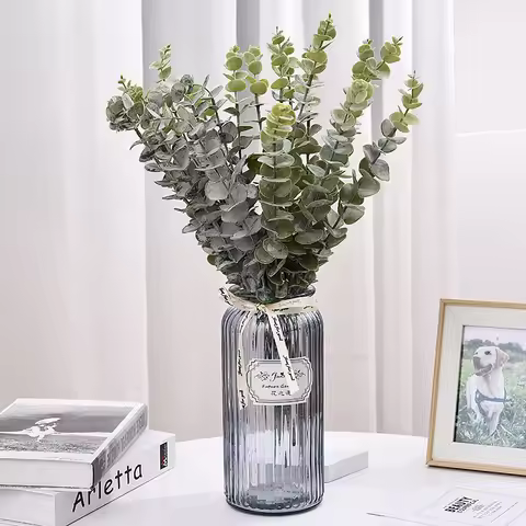 5 Heads Eucalyptus 3 Forks 5 Forks Money Leaf Simulation Artificial Flowers Nordic Wedding Home Deco