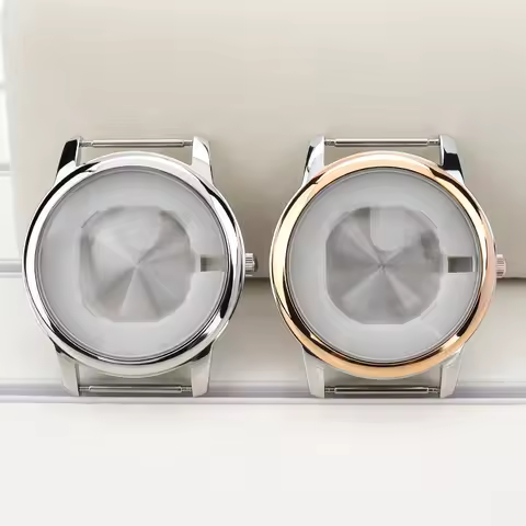 Waterproof 43.3mm Polished Watch Case 316L Stainless Steel Accessory For 1L45/GM10 Movement Silvery/