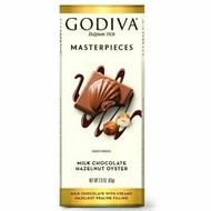 Godiva Masterpieces Milk Chocolate Hazelnut Oyster Bar 83g