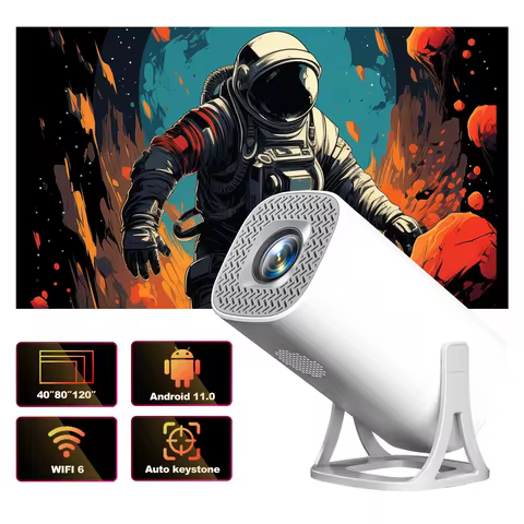HONGTOP S40 Android 11 Mini Projector Support 4K 1080P 2.4G/5GWIFI BT5.0 Projector 1280*720P Home Ci