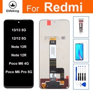 6.79 LCD สำหรับ Redmi 12 13 5G Note 12R 13R Xiaomi Poco M6 4G M6 Pro 5G อะไหล่สัมผัสทำให้เป็นดิจิทัล