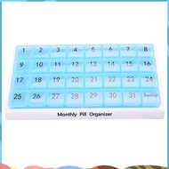 Monthly Pill Organizer 31 Compartments, 1 Per Day, 4 Week Full Month 31 Day Pill Organizer,Blue