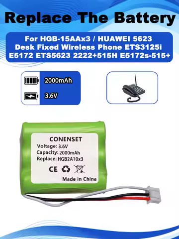 3.6V HGB-2A10x3 HGB-15AAx3 Battery For HUAWEI 5623 Desk Fixed Wireless Phone ETS3125i E5172 ETS5623