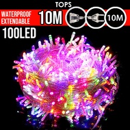 2026 Lampu Lip Lap Viral 10M | Klip Kelip Kelip2 Murah Warna Warni Outdoor Waterproof Fairy String C