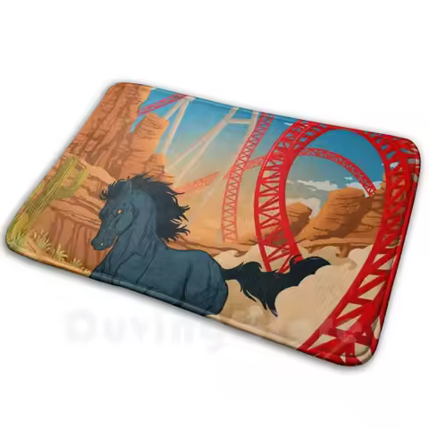 The Wild One Maverick Roller Coaster Cedar Point Theme Park Carpet Mat Rug Cushion Soft Non-Slip Mav