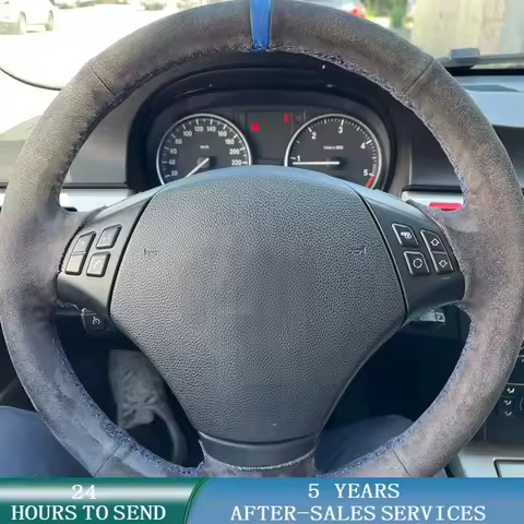 Customized Car Steering Wheel Cover Suede Original Steering Wheel Braid For BMW E90 320 318i 320i 32