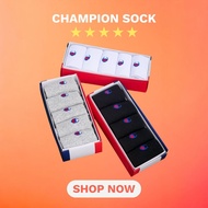 Champion Socks 1 Box Contains 5 Pairs "Black White Grey" Ankle Shocks for Men and Women