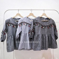 Grey Ethnic Top