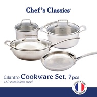 Chef's Classics Cilantro Stainless Steel Cookware Set, 7pcs