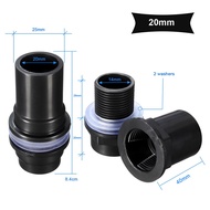 Youpin .[in stock]1 x Black Straight Tube Pipe Fitting Connector PVC Waterproof Tank Aquarium Access