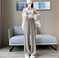 ONE - 顯瘦窄版闊腿褲（卡其-加長款 S-2XL碼）(下單後聯絡客服確認發貨尺碼)#F286001254