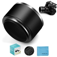 58mm Tele Metal Screw-in Lens Hood Sunshade with Centre Pinch Lens Cap for Canon Nikon Sony Pentax O