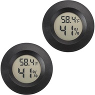 2 Pack Mini Hygrometer Thermometer Digital Humidity Meter Indoor/Outdoor Humidity Monitor Reptile Th