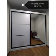 2023 Model RH2800 8ftx8ft ✔️ Full White ✔️ Sliding Wardrobe ✔️ 8ft Lenght ✔️ 8ft Height ✔️ 2.1ft Dep