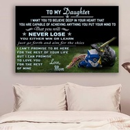 to My Daughter Canvas and Poster mom Daughter Never Lose Wall Decor Meaningful Quotes Wall Art Wall 
